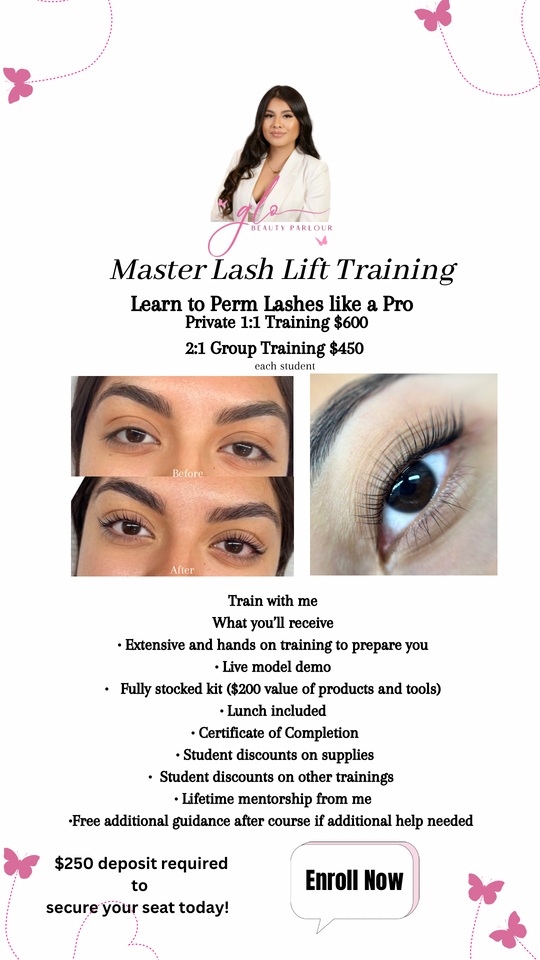 MASTER LASH LIFT TRAINING ($250 DEPOSIT REQUIRED)